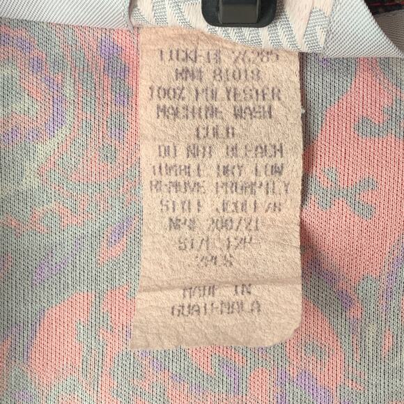 Vintage Blair Red Paisley Button Up Blouse Long Sleeve V-Neck Size 12P - Picture 11 of 15